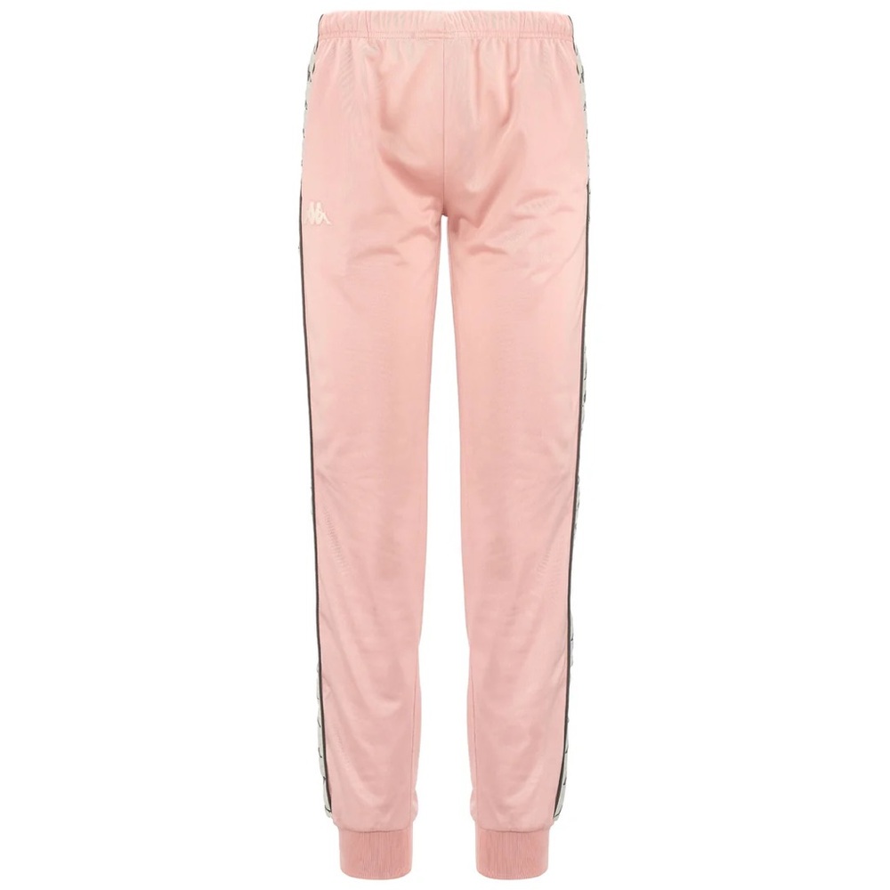 Kappa Light Pink Track Pants with Black Stripes